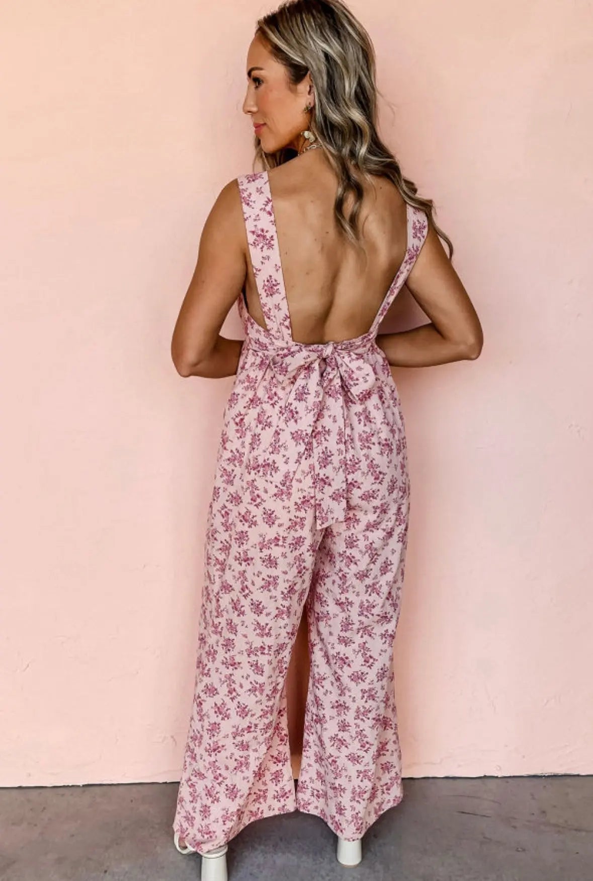Floral Backless Jumpsuit Florida Girl Fashion Boutique