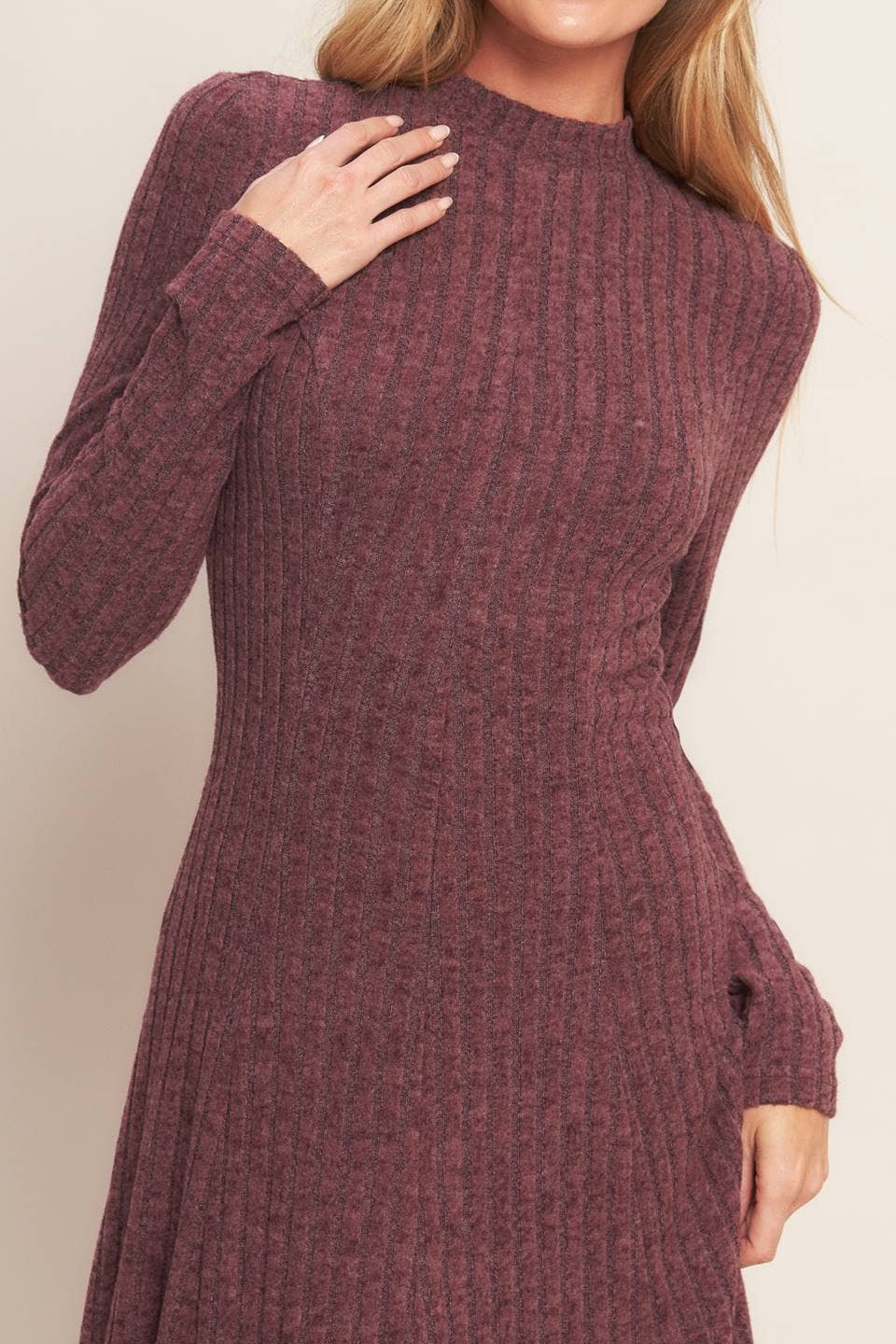 Mulberry Muse Ribbed Midi Dress