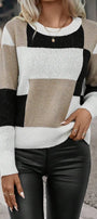 Patchwork Knit Sweater Florida Girl Fashion Boutique