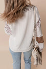 Leopard Waffle Colorblock Top Florida Girl Fashion Boutique