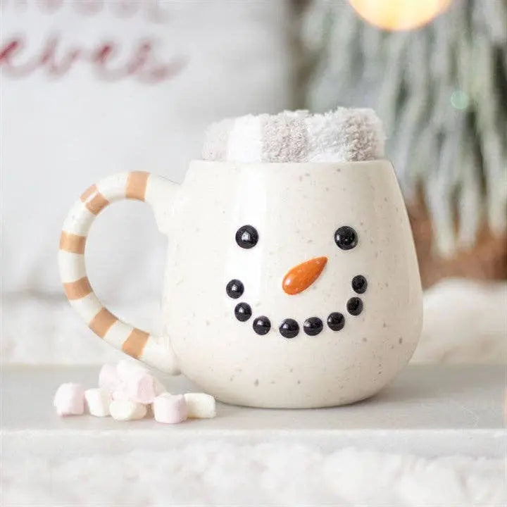 Snowman Christmas Mug and Socks Set Something Different Wholesale