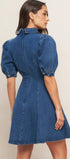 A washed denim mini dress - ID22983 FLYING TOMATO