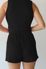 Black Corded Tank and Shorts Set Florida Girl Fashion Boutique