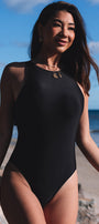 Black Ruffled Open Back One-piece Florida Girl Fashion Boutique
