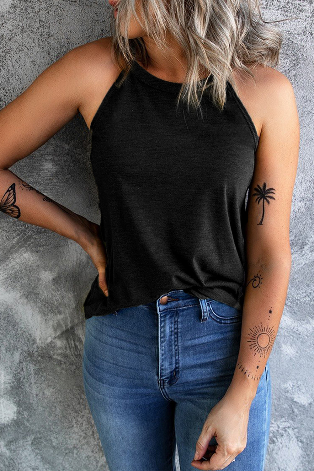 Black Halter Tank Florida Girl Fashion Boutique