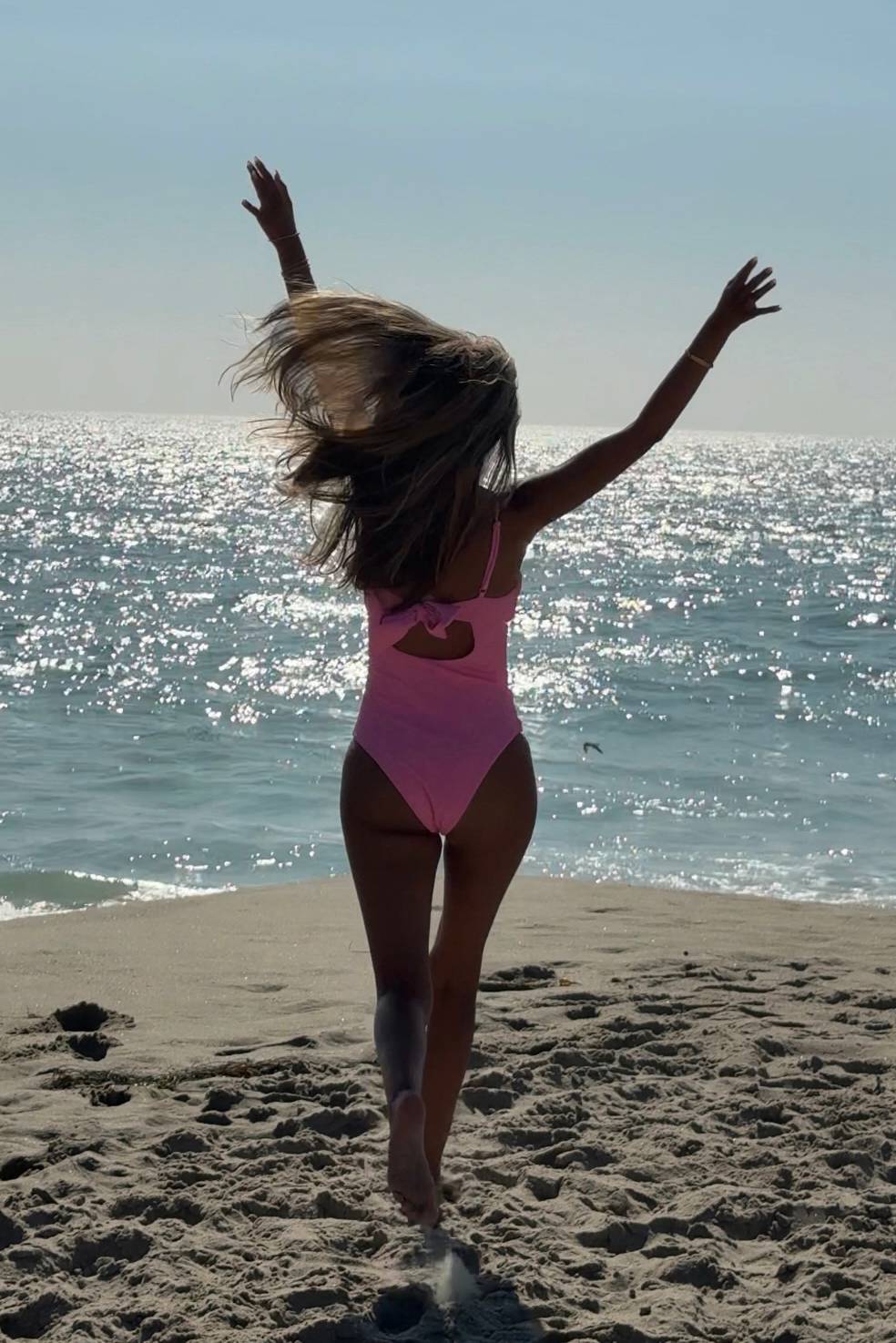 Beach Riot Lindy One Piece Peak Pink