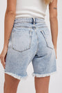 Ripped Boyfriend Denim Shorts Bluivy
