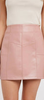 Vegan Leather Mini Skirt Bluivy