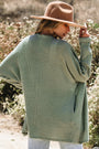 Green Waffle Cardi Florida Girl Fashion Boutique