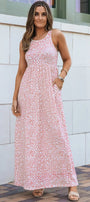 Pink Leopard Sleeveless Maxi Florida Girl Fashion Boutique