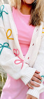Colorful Bow Cardi Florida Girl Fashion Boutique