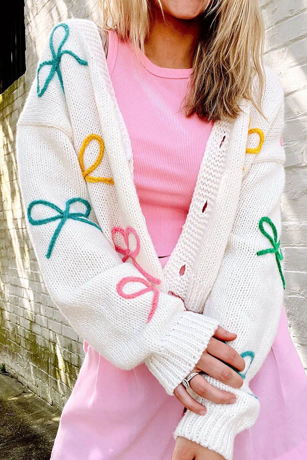 Colorful Bow Cardi Florida Girl Fashion Boutique