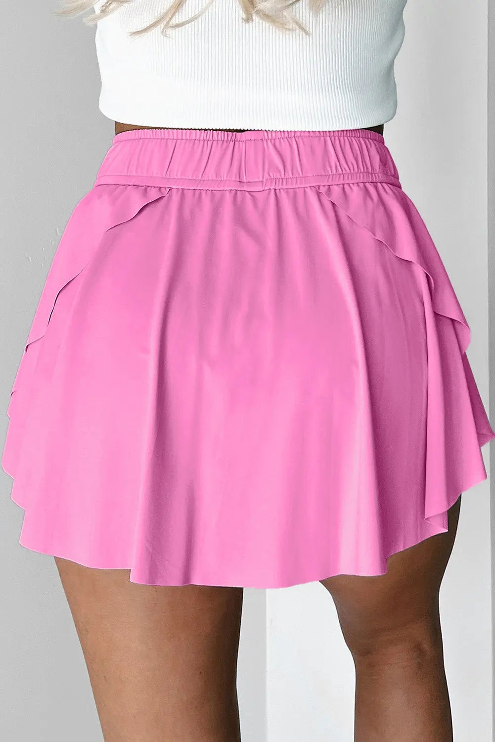 Drawstring High Waist Lined Tennis Skort Florida Girl Fashion Boutique
