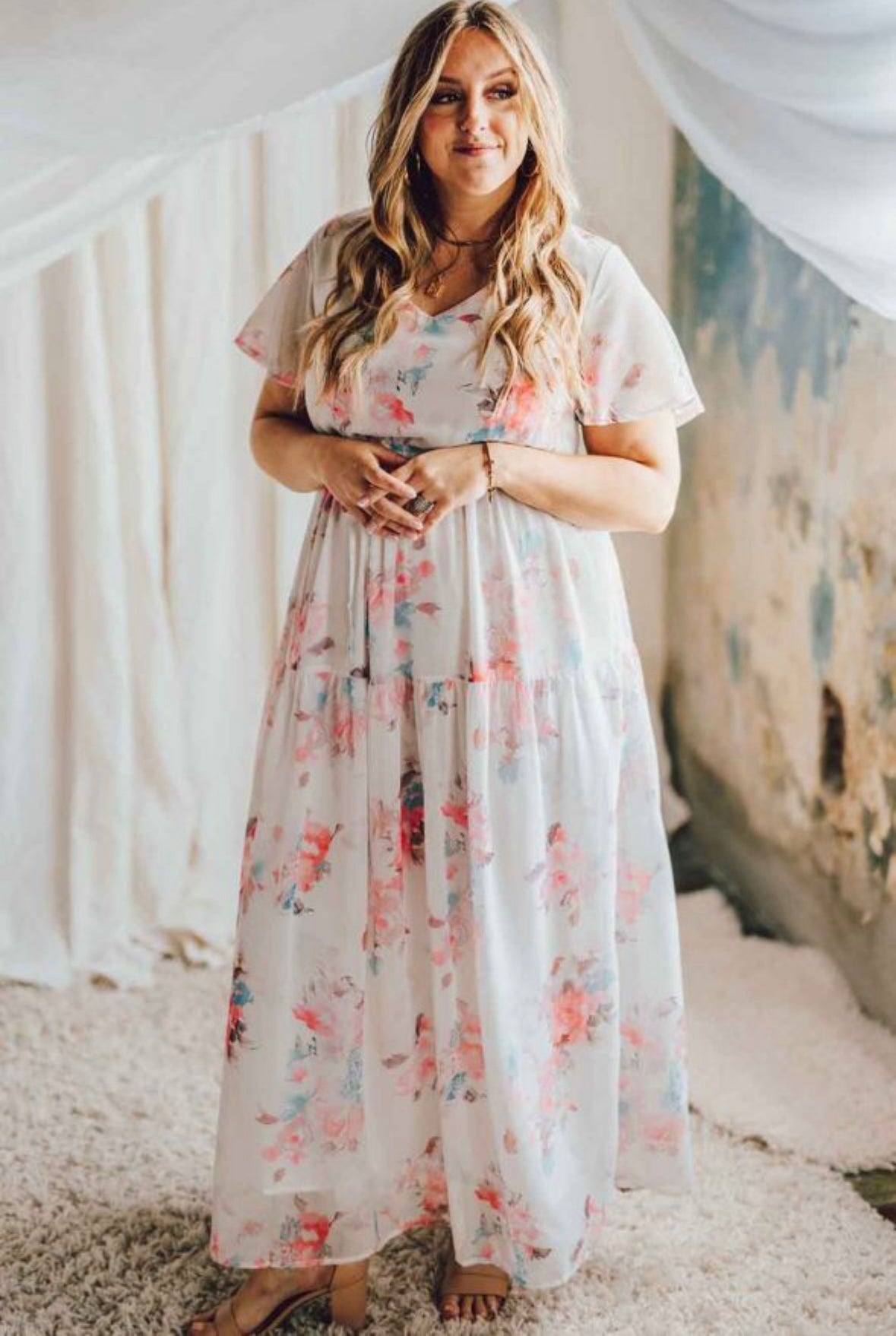 White Floral Maxi Florida Girl Fashion Boutique