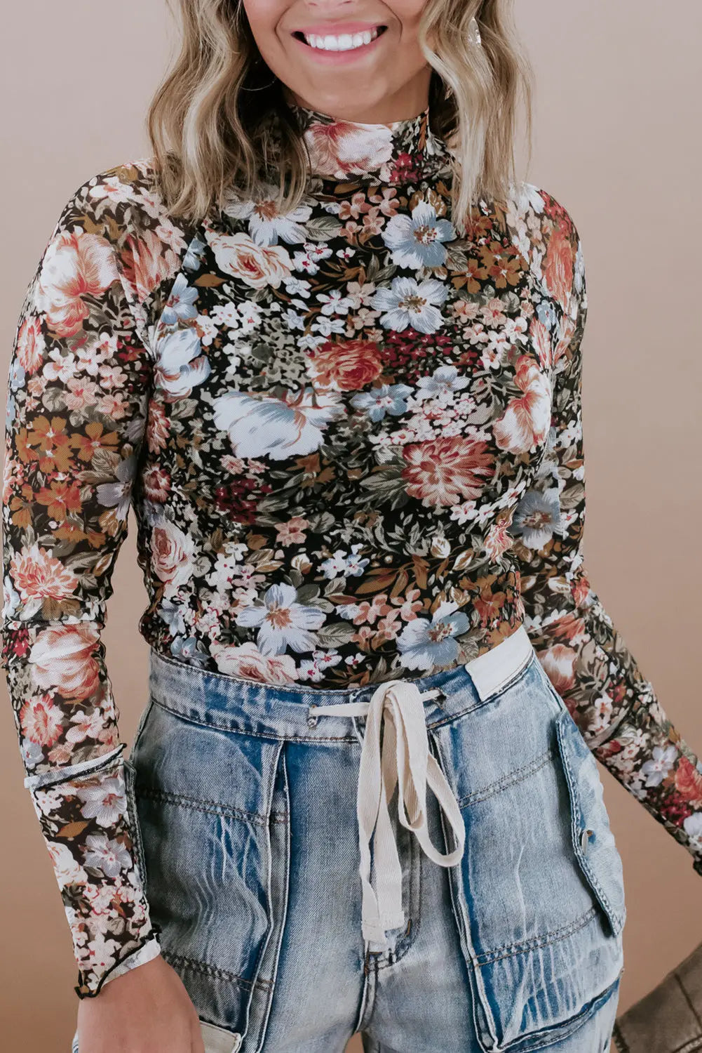 Boho Floral Mesh Top Florida Girl Fashion Boutique