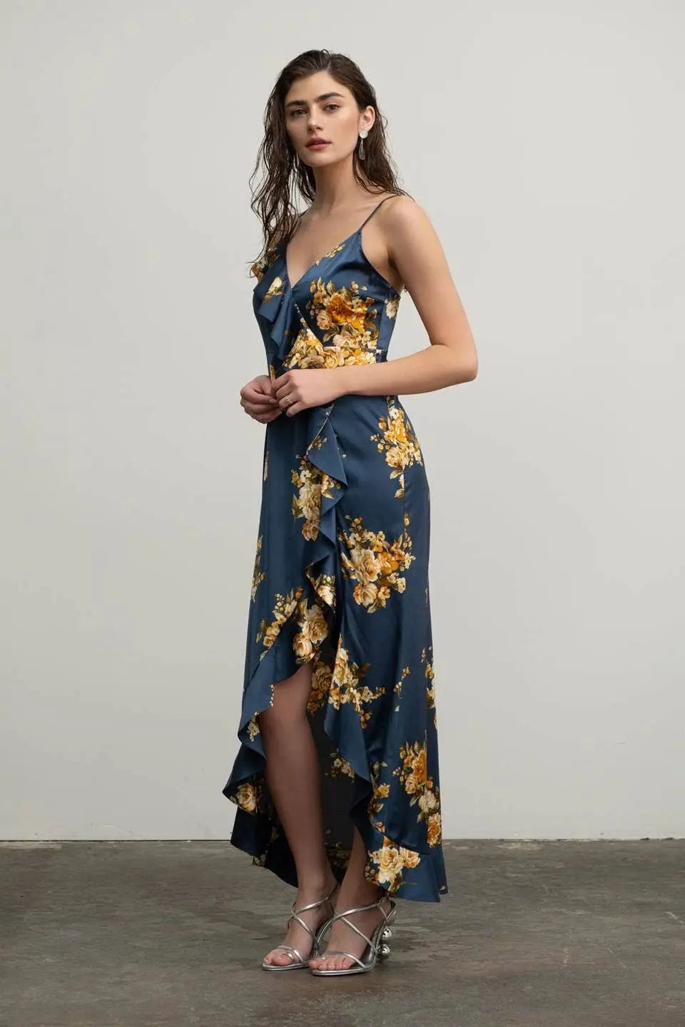 Teal Floral Wrap Dress Florida Girl Fashion Boutique
