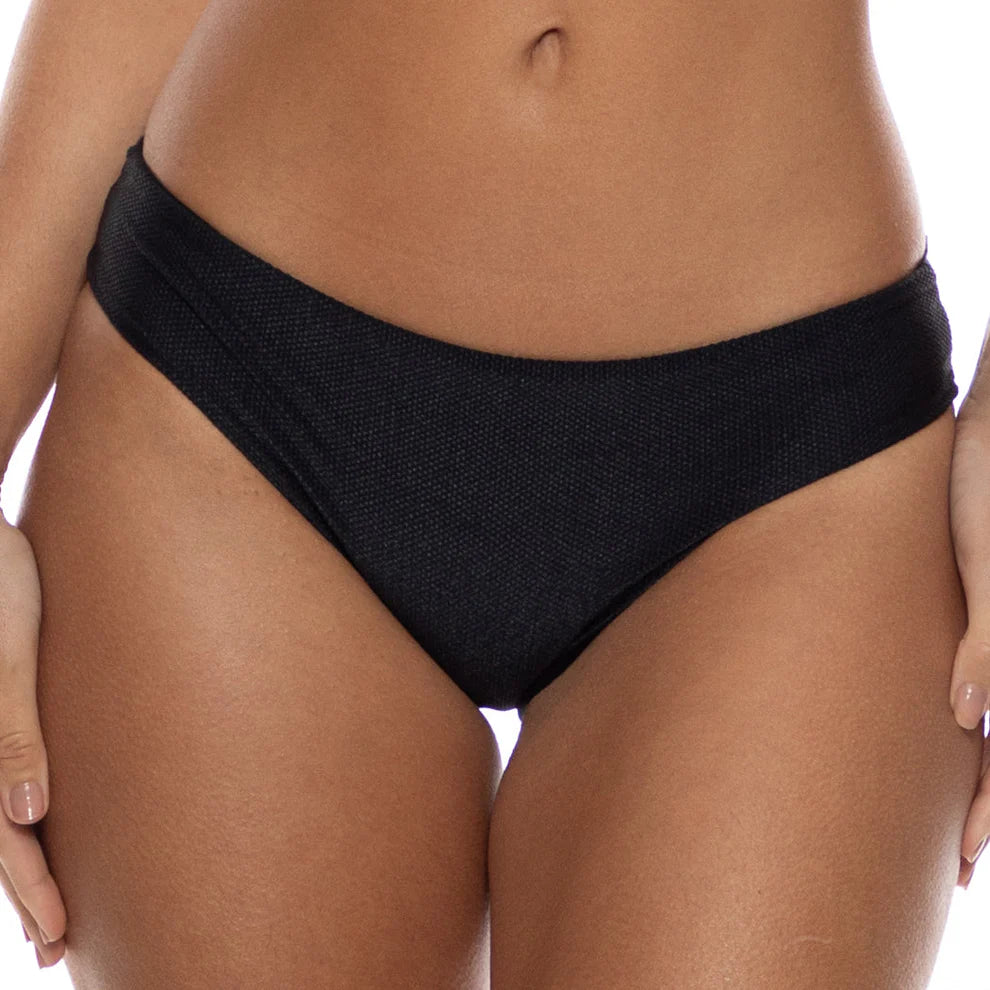 Luli Fama BARE INTENTIONS - Seamless Full Ruched Back Bottom — Black