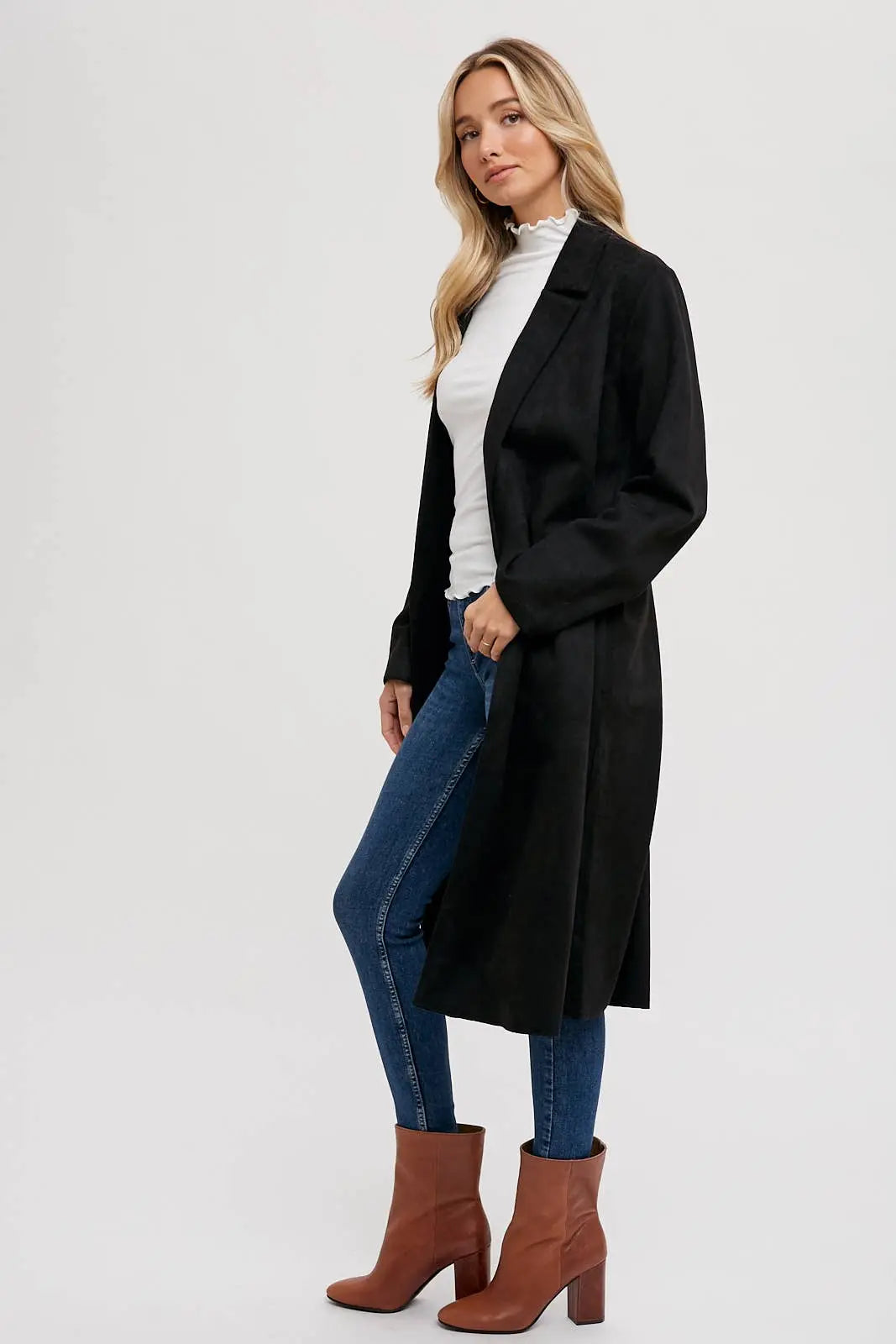 Faux Suede Coat Bluivy