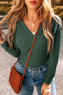 Waffle Knit V Neck Bodysuit Florida Girl Fashion Boutique