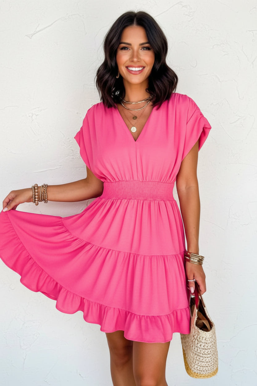 Pretty in Pink Smocked Mini Dress