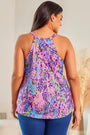 Purple Floral Halter Tank Florida Girl Fashion Boutique