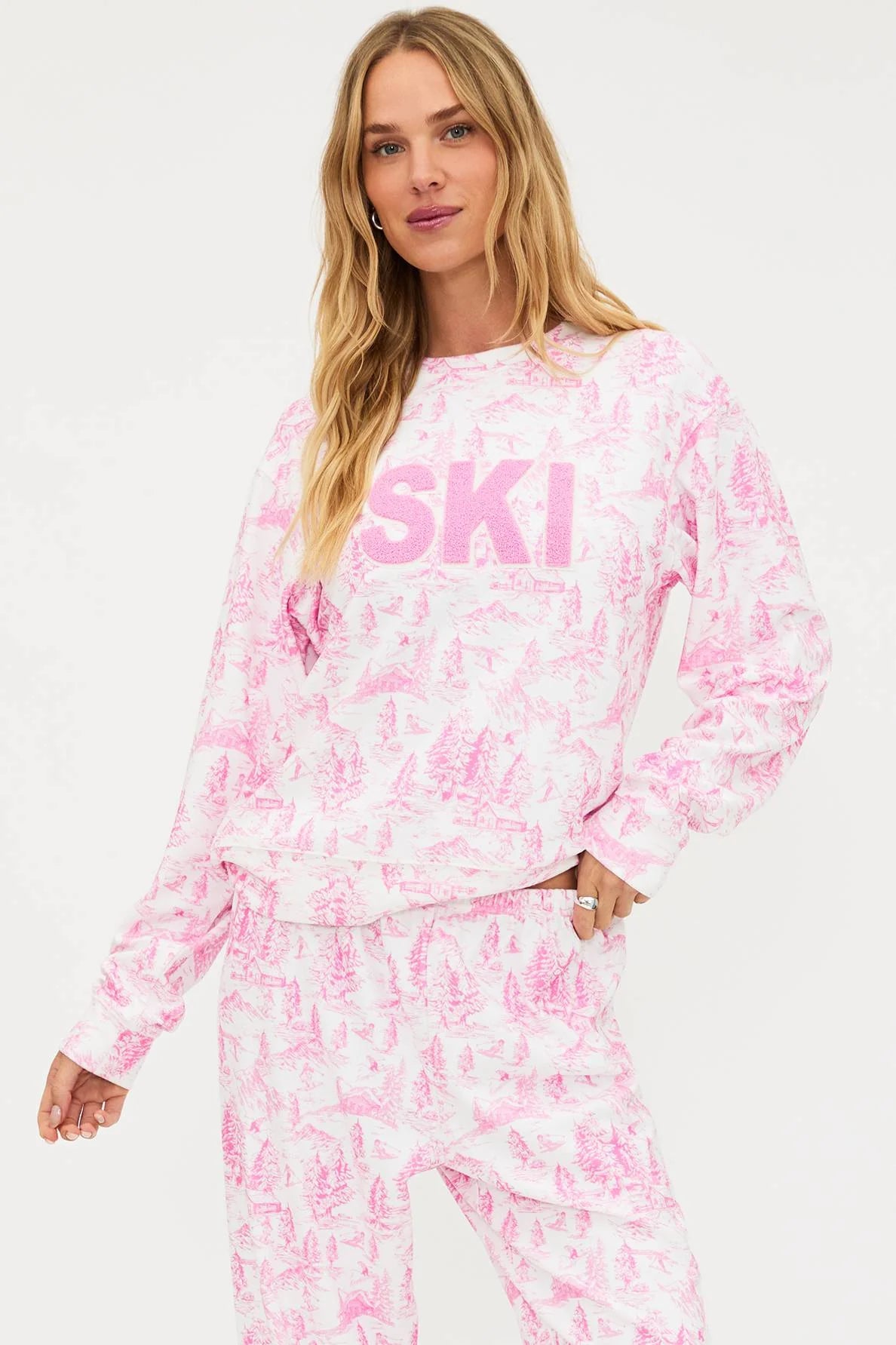 Beach Riot Cassia Top Powder Pink Toile