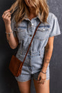 Vintage Washed Denim Romper Florida Girl Fashion Boutique
