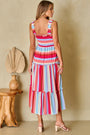 Stripe Ruffled Smocked Tiered Dress Florida Girl Fashion Boutique