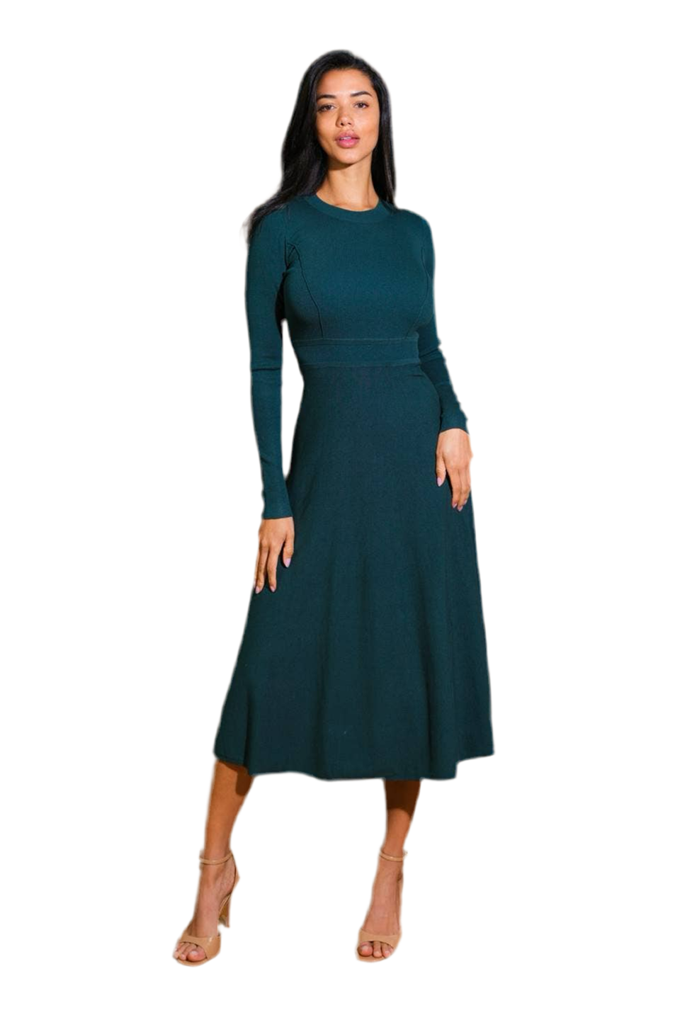 Green Sweater Dress FLYING TOMATO