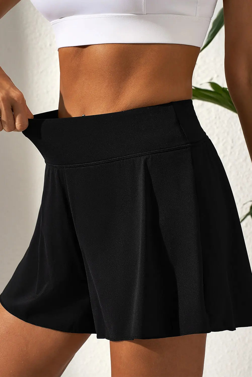 Black High Waist Wide Leg Swim Bottom Florida Girl Fashion Boutique