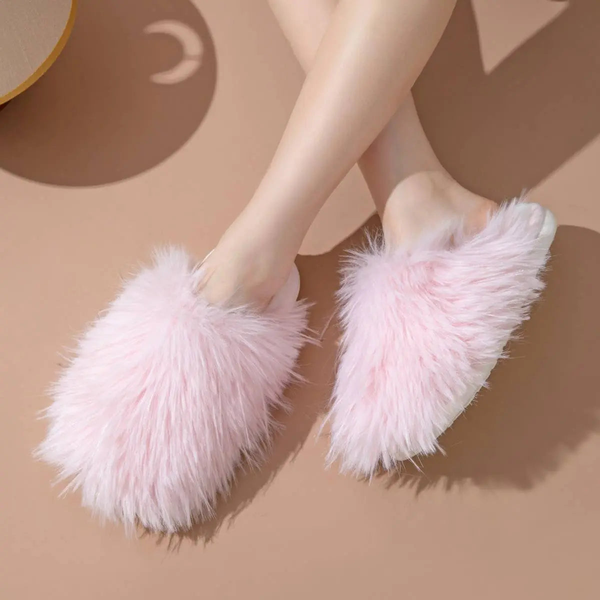 Cotton Candy Fur Slippers ACCITY