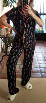 Skeleton Print Pajama Set