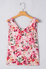 Pink Floral Twisted Open Back Top Florida Girl Fashion Boutique