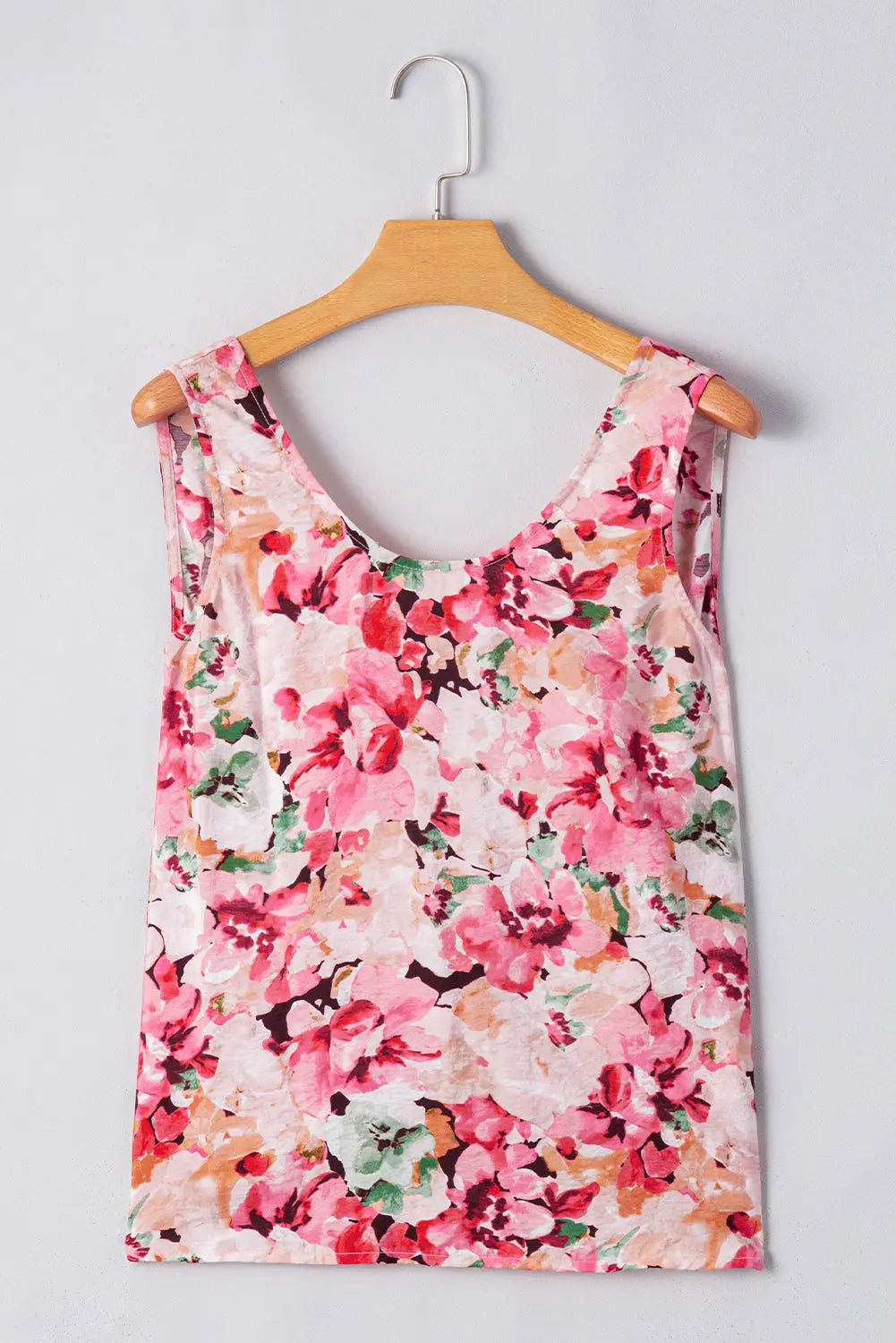 Pink Floral Twisted Open Back Top Florida Girl Fashion Boutique