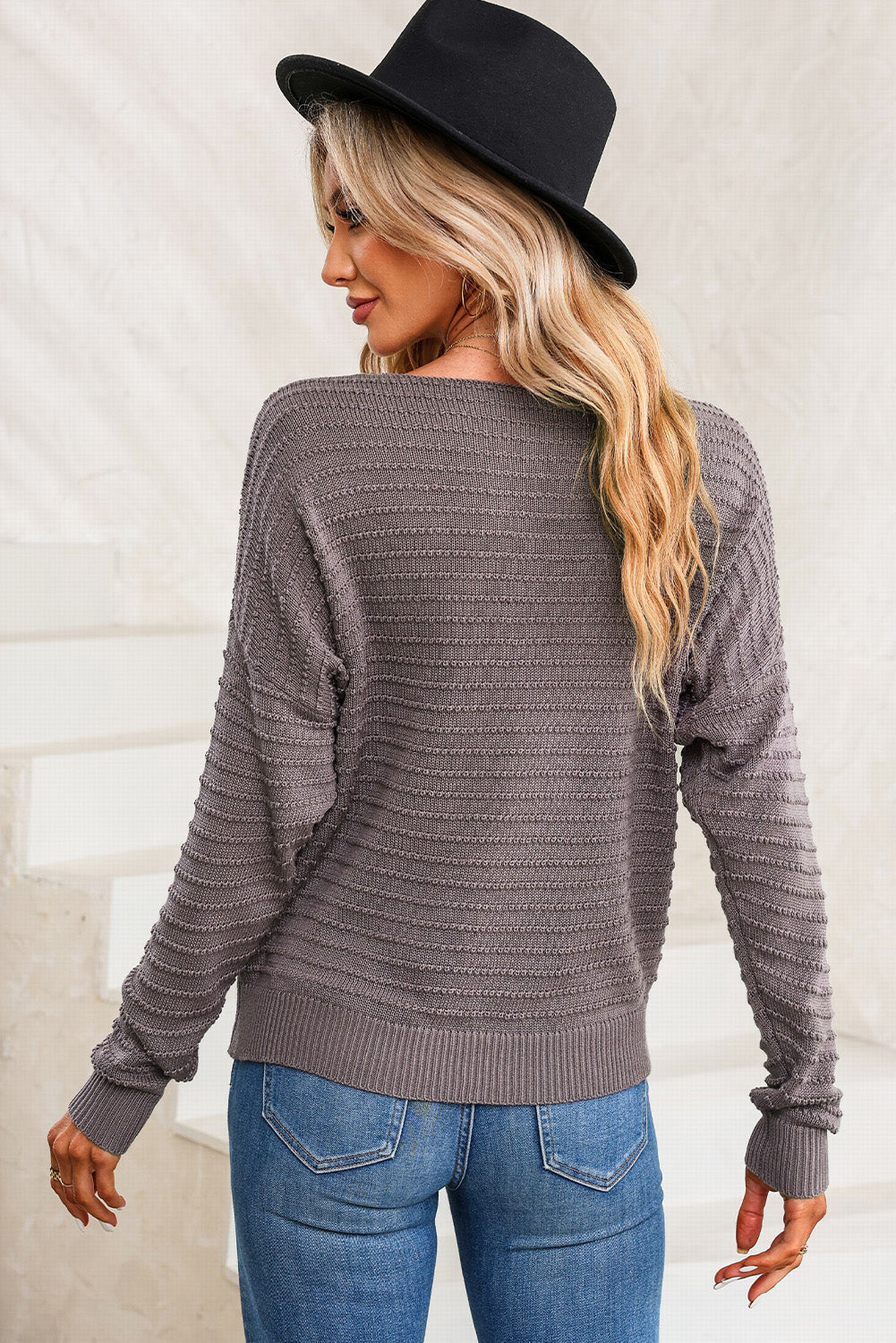 Textured Dolman Sweater Florida Girl Fashion Boutique