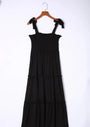 Black Frill Tiered Maxi Florida Girl Fashion Boutique