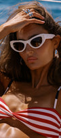 Beach Riot Juno Top Star Spangled Stripes
