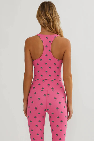 Beach Riot Yara Top Flamingo Fronds Waffle