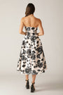 Black Floral Midi Dress FLYING TOMATO