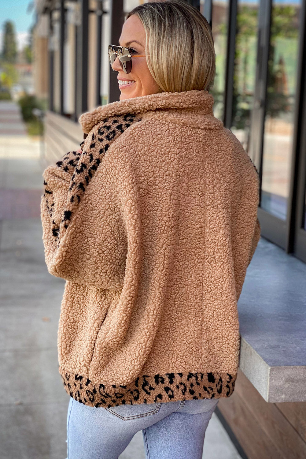 Leopard Sherpa Coat Florida Girl Fashion Boutique
