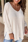 Waffel Knit Slouch Top Florida Girl Fashion Boutique