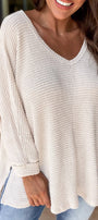 Waffel Knit Slouch Top Florida Girl Fashion Boutique