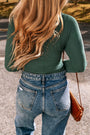 Waffle Knit V Neck Bodysuit Florida Girl Fashion Boutique