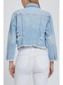 Cello Light Wash Distressed Denim Jacket Florida Girl Fashion Boutique