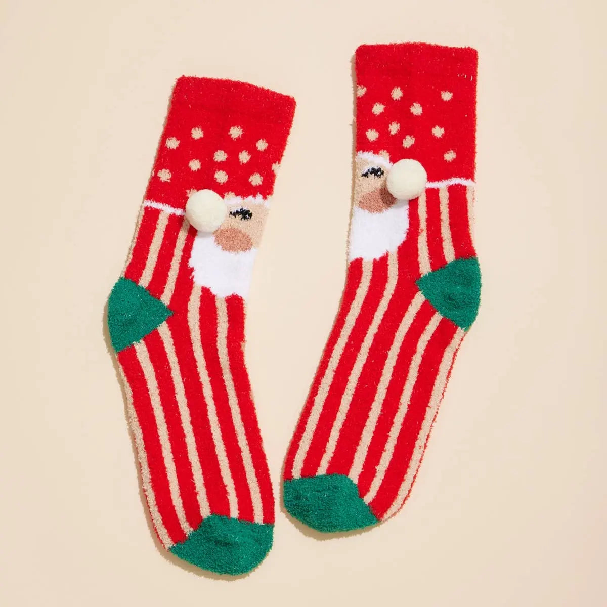 Christmas Fuzzy Socks Assorted Pack of 4 Frem
