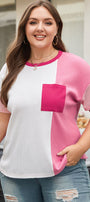 Pink Colorblock Top Florida Girl Fashion Boutique