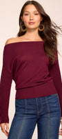 Ramy Brook Chance Merino Off-The-Shoulder Sweater