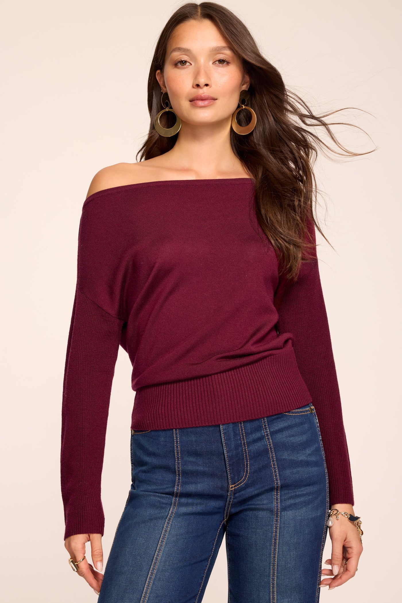 Ramy Brook Chance Merino Off-The-Shoulder Sweater