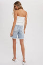 Ripped Boyfriend Denim Shorts Bluivy