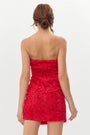 Adelyn Rae Posey Textured Floral Strapless Mini Dress Adelyn Rae